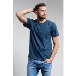 CityZen bavlněné triko pánské AGEN kulatý výstřih modré – Zboží Dáma