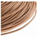 Kožený kord přírodní, 2,5 mm (1m) – Zboží Dáma