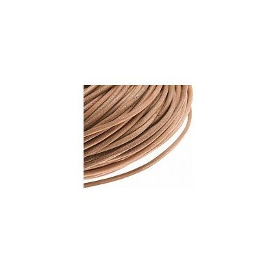 Kožený kord přírodní, 2,5 mm (1m) – Zboží Dáma