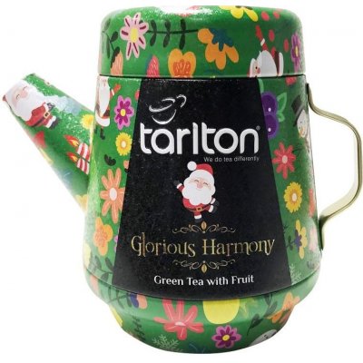 Tarlton Tea Pot Glorious Harmony sypaný zelený čaj s kousky ovoce v plechové konvičce 100 g