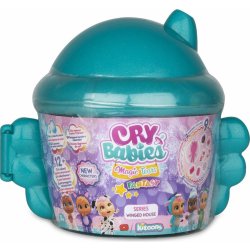 TM Toys CRY BABIES Magické slzy plast 2. série okřídlený domeček 15x13 cm fialová tyrkysová 12ks v boxu