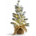 DECOLED LED umělý vánoční svítící stromeček v květináči zasněžený 50 cm, IP20 interiér, 50 diod – Zboží Mobilmania