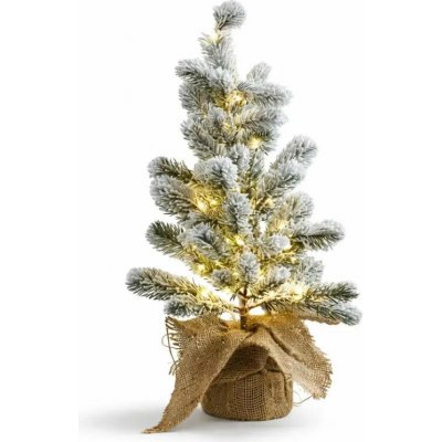 DECOLED LED umělý vánoční svítící stromeček v květináči zasněžený 50 cm, IP20 interiér, 50 diod – Zboží Mobilmania