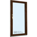 Kömmerling balkonové dveře 70 AD OS levé tmavý dub/tmavý dub 90 x 210 cm oboustranná klika + FAB + hliníkový práh – Hledejceny.cz