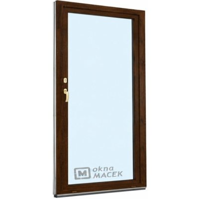 Kömmerling balkonové dveře 70 AD OS levé tmavý dub/tmavý dub 90 x 210 cm oboustranná klika + FAB + hliníkový práh – Hledejceny.cz