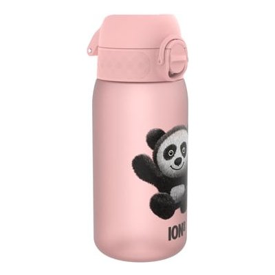 Ion8 Dětská nepropustná láhev na pití Panda rose 350 ml