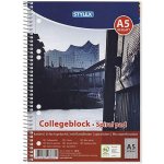 HEIDA College Blok A5 čtverečkovaný s boční spirálou 80 listů – Zboží Dáma