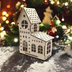 Pehucraft Dřevěný vánoční domeček kostel č.3 stavebnice z překližky – Hledejceny.cz