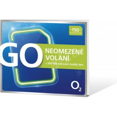 SIM karta O2 s tarifem GO Neomezeně a kreditem 25 Kč – Zboží Mobilmania
