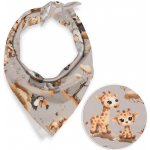 Biante dětský bavlněný šátek Sandra SA-514 Africká zvířátka na šedém – Sleviste.cz