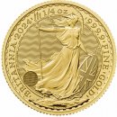 The Royal Mint zlatá mince Gold Britannia Král Charles III Royal Mint 2023 1/4 oz