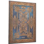 2026 Blue Luxe (Luxe Design) Maxi 12-month Horizontal Hardcover Flexi Dayplanner 2026 (Elastic Band Closure) – Sleviste.cz