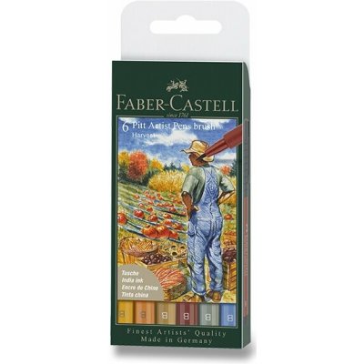 Faber-Castell Pitt Artist Pen Brush Fall 6 ks podzimní odstíny 167179 – Zboží Mobilmania