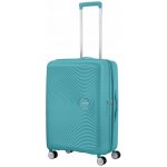 American Tourister Soundbox Spinner EXP světle modrá 81 l – Zboží Dáma
