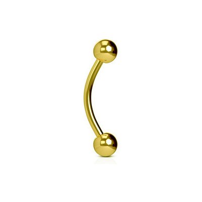 Šperky4U piercing do obočí pozlacený OB01089-1610
