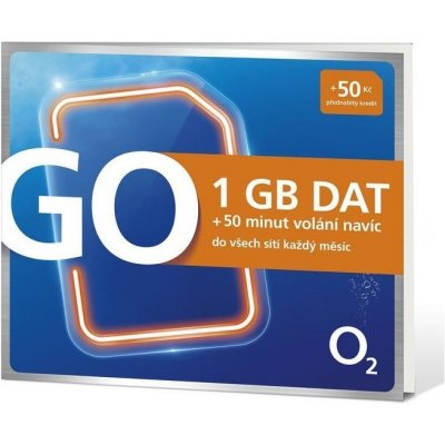 O2 SIM karta GO 1GB dat + 50 minut volání – Zboží Mobilmania