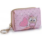 Mini peněženka dětská 7x8,5 cm Varianta: 19 růžová sv. sova, Balení: 1 ks – Zboží Živě