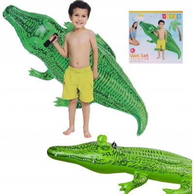Bestway Nafukovací krokodýl s držadlem 168 x 89 cm