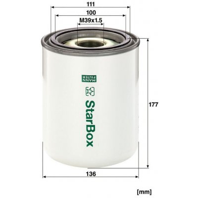 MANN-FILTER Filtr vzduchový kompresor MANN MF LB1374/20 – Hledejceny.cz