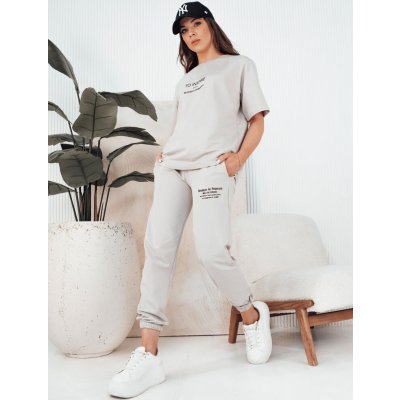 Basic šedá bavlněná souprava trička a tepláků sipan ay1042 – Zboží Mobilmania