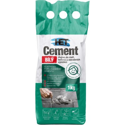 Het cement bílý pro přípravu malt a betonů 1 kg – Zboží Mobilmania