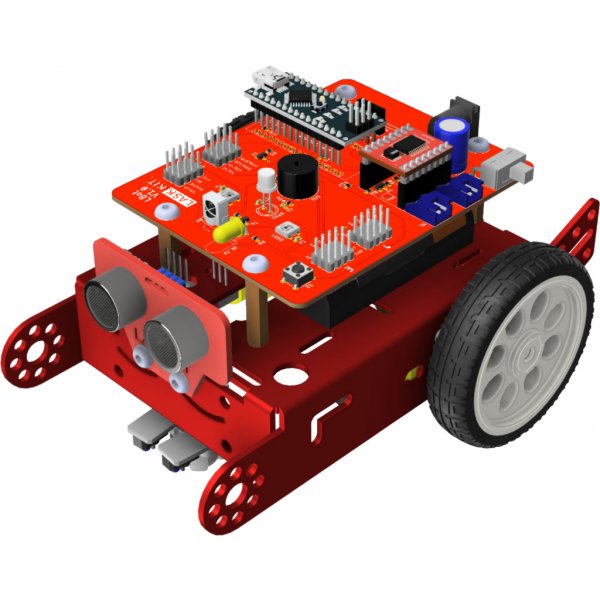 Elektronická stavebnice LaskaKit LBot V1.0 stavebnice robota Červená