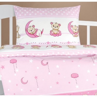 Bellatex Dětské povlečení bavlna Agáta 90 x 135 cm 45 x 60 cm růžová – Sleviste.cz