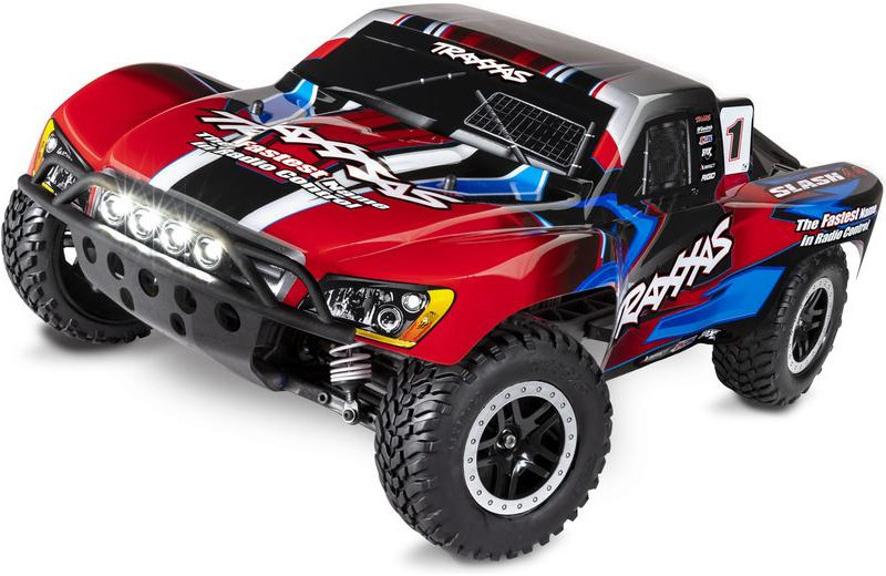 Traxxas Slash 4WD RTR červený s LED osvětlením 1:10