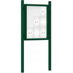 PROCITY Venkovní vitrína model 1000 9 x A4, zelená, včetně sloupků | Zboží Auto