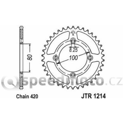 JT Sprockets JTR 1214-36 – Zboží Mobilmania