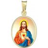 Přívěsky Aljančič Nejsvětější Srdce Ježíšovo medailon modrá 199H