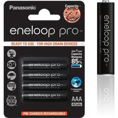 Panasonic eneloop Pro AAA 930 mAh 4ks HR-4UWXB-4BP – Zbozi.Blesk.cz