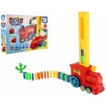 Teddies Lokomotiva/Vlak domino stavěcí plast 16cm na baterie se zvukem – Hledejceny.cz