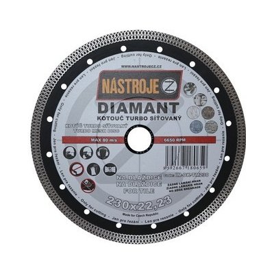 Nástroje cz Kotouč diamantový 230 x 1,9 x 22,2 mm IM-DK-TM230 – Zboží Dáma