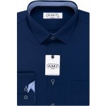 AMJ Comfort fit pánská košile dlouhý rukáv JDR87 modrá