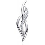 Gaura stříbrná brož se zirkony NB-8501 – Zboží Mobilmania