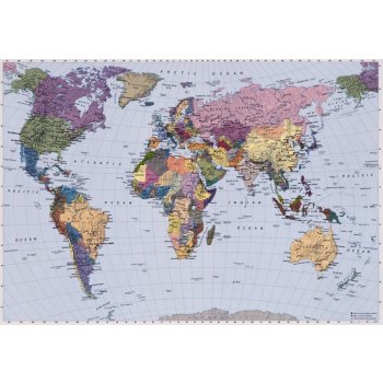 Komar 4-050 Fototapeta World Map Rozměr 270 x 188 cm