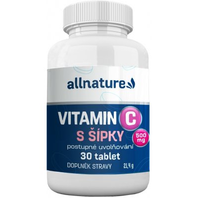 Allnature Vitamín C s šípky 500 mg 30 tablet – Zboží Mobilmania