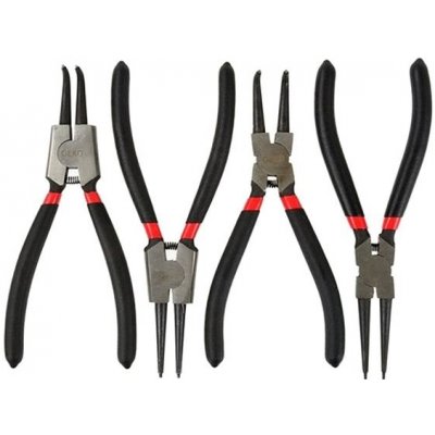 GEKO Kleště seeger sada 4ks, přímé a zahnuté, 180mm – Zboží Dáma