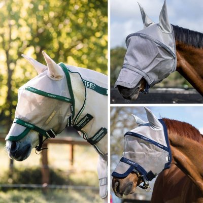 Horseware Maska na hlavu Rambo Plus Vamoose Silver fialová – Sleviste.cz