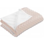 Biante Dětská oboustranná deka Minky puntíky Polar Pudrově béžová – Zboží Dáma