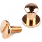 Sedlářský nýt šroubovací Ø6 mm - (9 mm) růžové zlato (10 pár) – Zboží Mobilmania