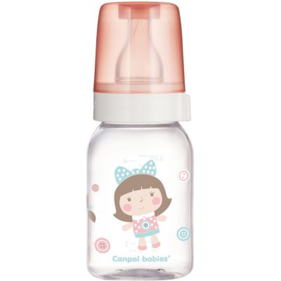 Canpol babies láhev skleněná s potiskem new červená 120ml – Zboží Mobilmania