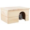 Domek pro hlodavce Sedupa domek dřevo králík rovná střecha 24 x 18 x 13 cm
