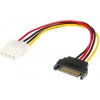 PC kabel AKASA SATA redukce napájení na 4pin Molex, 15cm, 2ks v balení