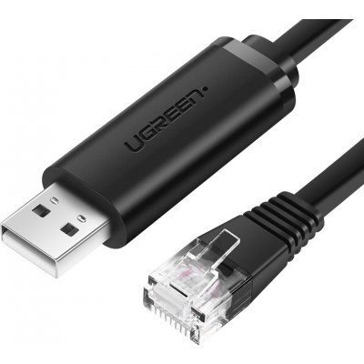 Ugreen CM204 USB - RJ45 pro síťová zařízení, 1,5m, černý – Zbozi.Blesk.cz