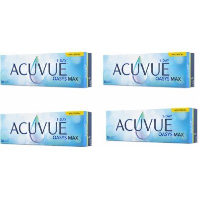 Johnson & Johnson ACUVUE OASYS MAX 1-Day MULTIFOCAL výhodné balení 4 x 30 čoček – Hledejceny.cz