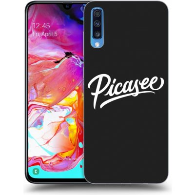 Pouzdro Picasee silikonové Samsung Galaxy A70 A705F - Picasee - White černé – Zboží Mobilmania