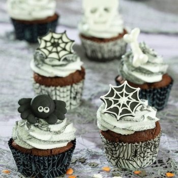 Decora Košíček na muffiny Halloween pavičiny 36ks 5x3cm