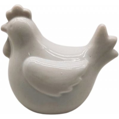 Keramická slepice 7,3 cm bílá – Zboží Dáma